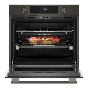 Kitchenaid® 30-inch Smart Electric Single Wall Oven with Intelligent Cooking Camera - Black Ore KOES930SBE