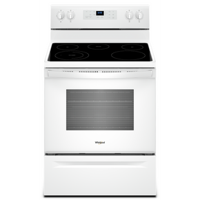 5.3 cu. ft. Whirlpool® electric range with Frozen Bake™ technology. YWFE505W0JW