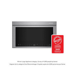 Kitchenaid® Multifunction Flush Mount Over-the-Range Microwave Oven with Infrared Sensor Modes YKMMF730PPS