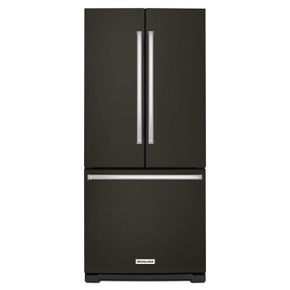 Kitchenaid® 20 cu. Ft. 30-Inch Width Standard Depth French Door Refrigerator with Interior Dispense KRFF300EBS