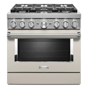 KitchenAid® 36'' Smart Commercial-Style Dual Fuel Range with 6 Burners KFDC506JMH