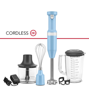 Kitchenaid® Cordless Variable Speed Hand Blender with Chopper and Whisk Attachment KHBBV83VB