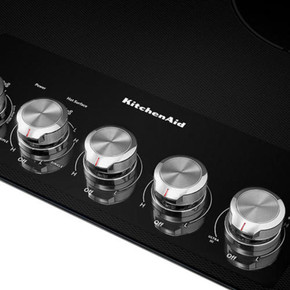 Kitchenaid® 36" Electric Cooktop with 5 Elements and Knob Controls KCES556HBL