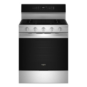 Whirlpool® 30-inch Smart Gas Range with True Convection, Steam/Self Cleaning, Rapid Preheat 5.3 CuFt Capacity WFGS7530RZ