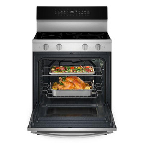 Whirlpool® 30-inch Smart Electric Range with  True Convection, No Preheat Air Fry, WipeClean™ Coating, Steam/Self Cleaning, Rapid Preheat 5.3 CuFt Capacity YWFES7530RZ