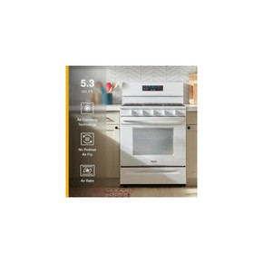 Whirlpool® 30-inch Gas Range with Air Fry and Air Baking, Self Cleaning, Rapid Preheat 5.0 CuFt Capacity WFGS5030RW
