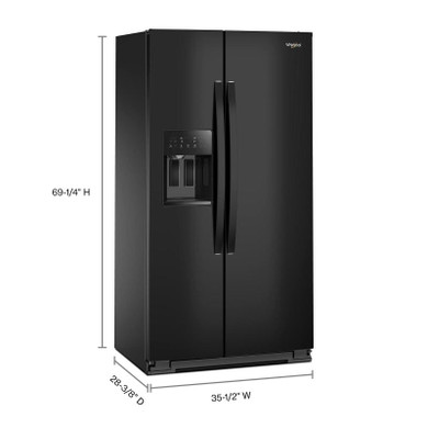 Whirlpool® 36-inch Counter Depth Side-by-Side Refrigerator with TruCool™ System WRSC5536RB