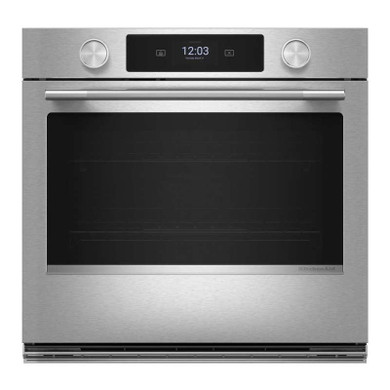 Kitchenaid® 27-inch Smart Electric Single Wall Oven with Assisted Cooking Modes - PrintShield™ Finish KOES727SPS