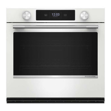 Kitchenaid® 30-inch Smart Electric Single Wall Oven with Assisted Cooking Modes - White KOES730SWH