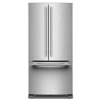 Kitchenaid® 22 Cu. Ft. 33-Inch Standard-Depth French Door Refrigerator with Internal Water Dispenser KRFF333SPS