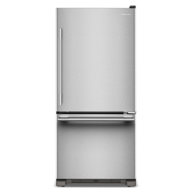 Kitchenaid® 19 Cu. Ft. 30-Inch Standard-Depth Bottom Mount Refrigerator with Right Door Swing KRBR130SPS