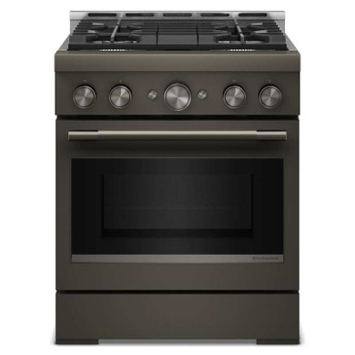 KitchenAid® 30-Inch 4 Burner Commercial-Style Gas Range with No Preheat Air Fry Mode KFGS930SBE