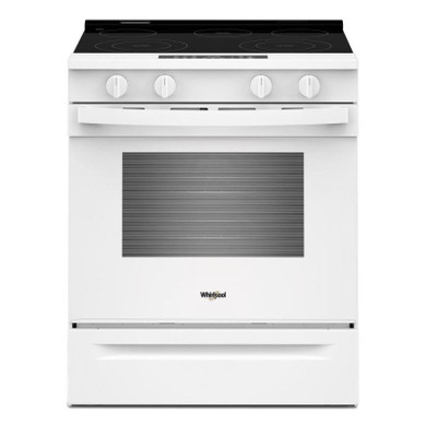 Whirlpool® 30-inch Electric Smart Range with Air Cooking Technology and Steam Clean YWSES4530TW