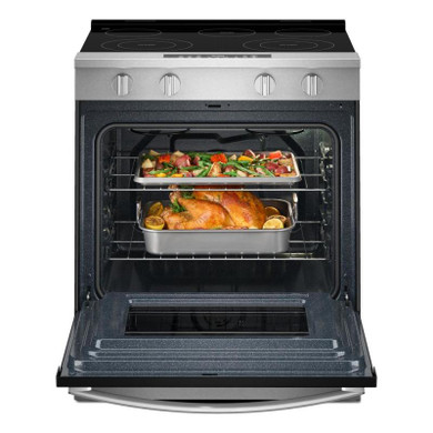 Whirlpool® 30-inch Electric Smart Range with Air Cooking Technology and Steam Clean YWSES4530TZ