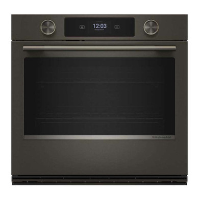 Kitchenaid® 30-inch Smart Electric Single Wall Oven with Intelligent Cooking Camera - Black Ore KOES930SBE