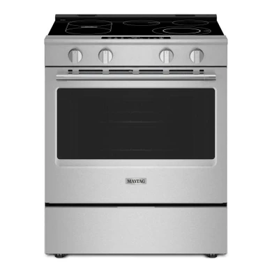 Open Box Maytag® 30-Inch Wide Slide-In Electric Range with Grill Mode and No Preheat Air Fry - 5.3 Cu. Ft. YMSES7030SZ