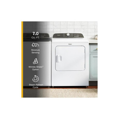7.0 Cu. Ft. Whirlpool® Top Load Gas Dryer with Moisture Sensor WGD6150PW