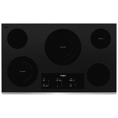 Whirlpool® 36-inch Electric Ceramic Glass Cooktop with Triple Radiant Element WCE97US6KS