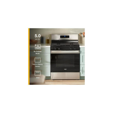 Whirlpool® 30-inch Self Clean Gas Range with No Preheat Mode WFGS3530RS