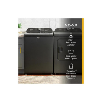 6.0-6.1 Cu. Ft. I.E.C. Whirlpool® Top Load Washer with Removable Agitator WTW6157PB