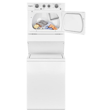 Whirlpool® 4.0 cu.ft I.E.C. Electric Stacked Laundry Center 9 Wash cycles and AutoDry™ YWET4027HW