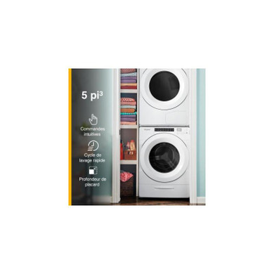 Whirlpool® 5.0 cu.ft I.E.C. Closet-Depth Front Load Washer with Intuitive Controls WFW560CHW