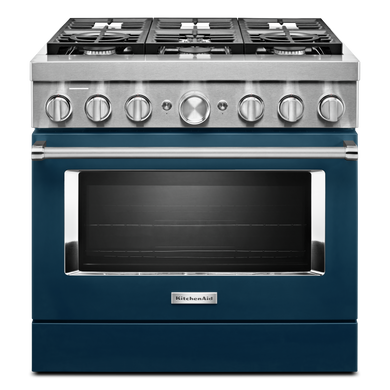 KitchenAid® 36'' Smart Commercial-Style Dual Fuel Range with 6 Burners KFDC506JIB