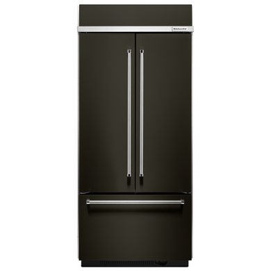 Kitchenaid® 20.8 Cu. Ft. 36 Width Built In Stainless Steel French Door Refrigerator with Platinum Interior Design KBFN506EBS