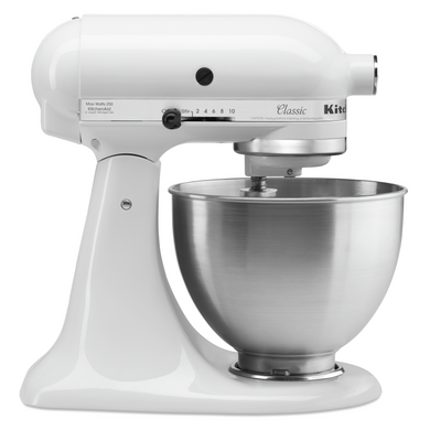 Kitchenaid® Classic™ Series 4.5 Quart Tilt-Head Stand Mixer K45SSWH