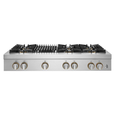 Jennair® 48" RISE™ Gas Professional-Style Rangetop with Gas Grill JGCP648HL