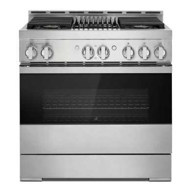 Jennair® 36" NOIR™ Gas Professional-Style Range with Infrared Grill JGRP636HM