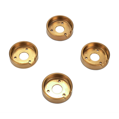 Set of 4 Range Brass Knob Bezels, Oven W11323068