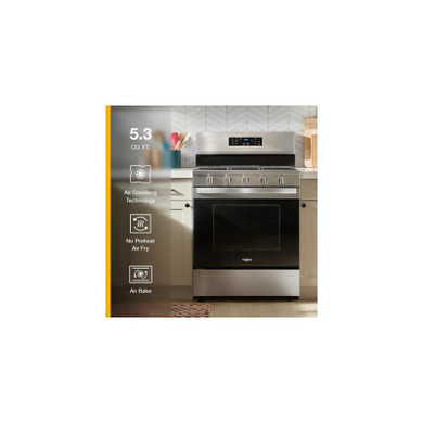 Whirlpool® 30-inch Gas Range with Air Cooking Technology, No Preheat Air Fry and Air Baking and Self Clean WFGS5030RZ