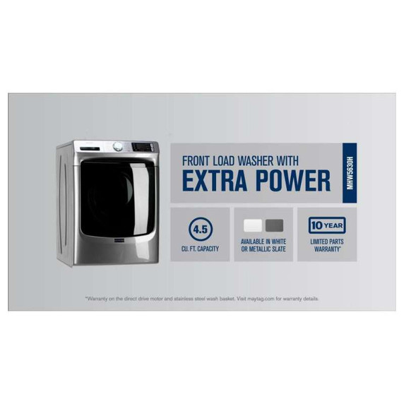 Maytag® Front Load Washer with Extra Power and 12-Hr Fresh Spin™ option - 5.2 cu. ft. MHW5630HW
