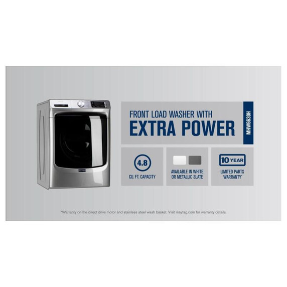Maytag® Front Load Washer with Extra Power and 16-Hr Fresh Hold® option - 5.5 cu. ft. MHW6630HW