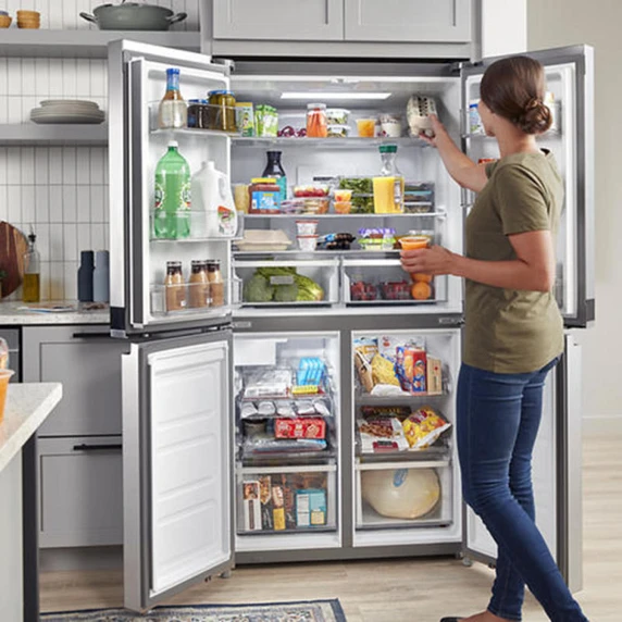Whirlpool® 36-inch Wide Counter Depth 4 Door Refrigerator - 19.4 cu. ft. WRQA59CNKZ