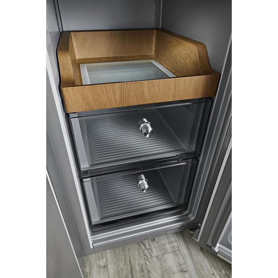 Kitchenaid® 19.4 cu. ft. 36-inch wide Counter-Depth 4-Door Refrigerator with PrintShield™ Finish KRQC506MPS