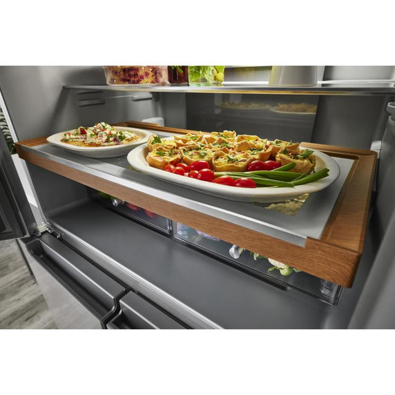 Kitchenaid® 19.4 cu. ft. 36-inch wide Counter-Depth 4-Door Refrigerator with PrintShield™ Finish KRQC506MPS