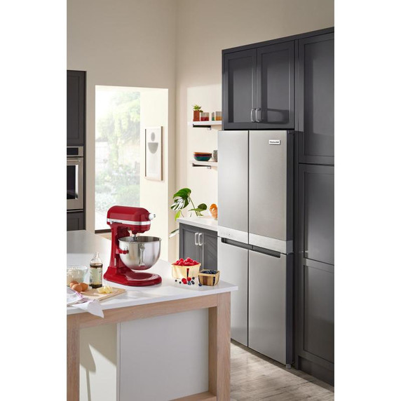 Kitchenaid® 19.4 cu. ft. 36-inch wide Counter-Depth 4-Door Refrigerator with PrintShield™ Finish KRQC506MPS