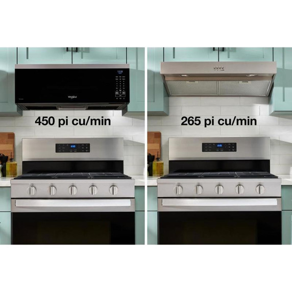 Whirlpool® 1.1 cu. ft. Smart Low Profile Microwave Hood Combination with 450 CRM 4-Speed Venting YWMML5530RV