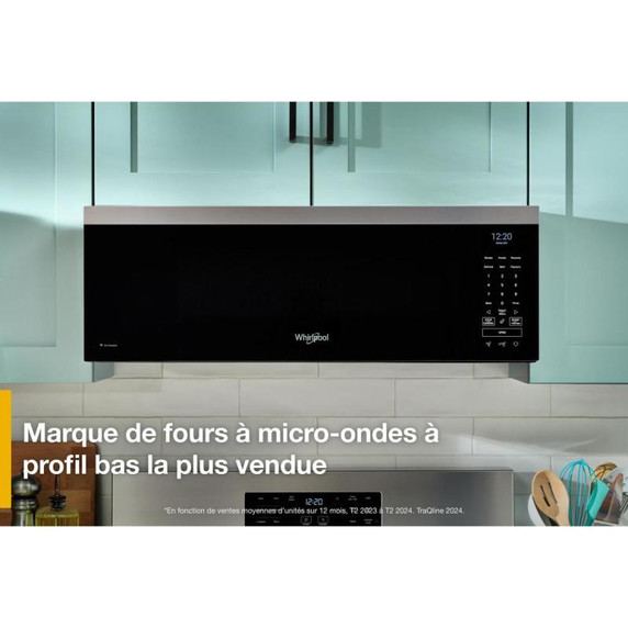 Whirlpool® 1.1 cu. ft. Smart Low Profile Microwave Hood Combination with 450 CRM 4-Speed Venting YWMML5530RV