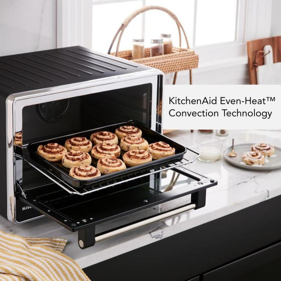 Kitchenaid® Dual Convection Countertop Oven with Air Fry and Temperature Probe KCO224BM