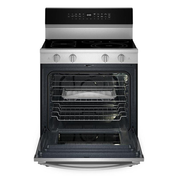 OPEN BOX of Whirlpool® 30-inch Smart Electric Range with Air Cooking Technology, WipeClean™ Coating, Steam/Self Cleaning, Rapid Preheat 5.3 CuFt Capacity YWFES7530RZ_RD3401138
