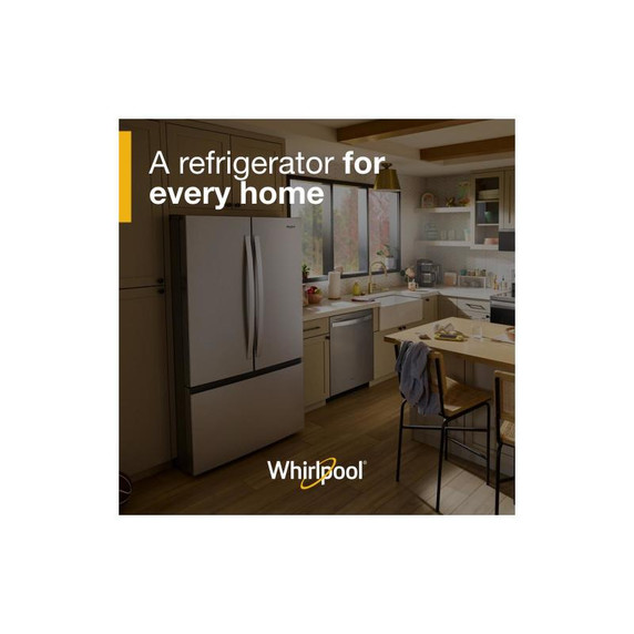 Whirlpool® 36-Inch French Door Refrigerator with Interior Water Dispenser - 31 cu. ft. WRFF3336SZ Whirlpool® 36-Inch French Door Refrigerator with Interior Water Dispenser - 31 cu. ft. WRFF3336SZ