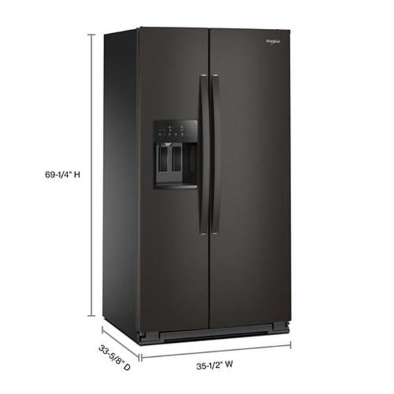 Whirlpool® 36-inch Full Depth Side-by-Side Refrigerator with TruCool™ System WRSF5536RV