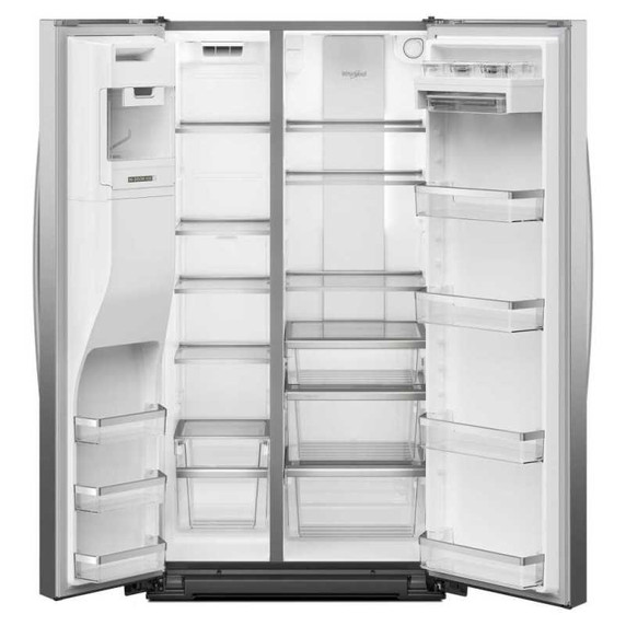 Whirlpool® 36-inch Counter Depth Side-by-Side Refrigerator with Prep &amp; Store Bins WRSC6536RZ
