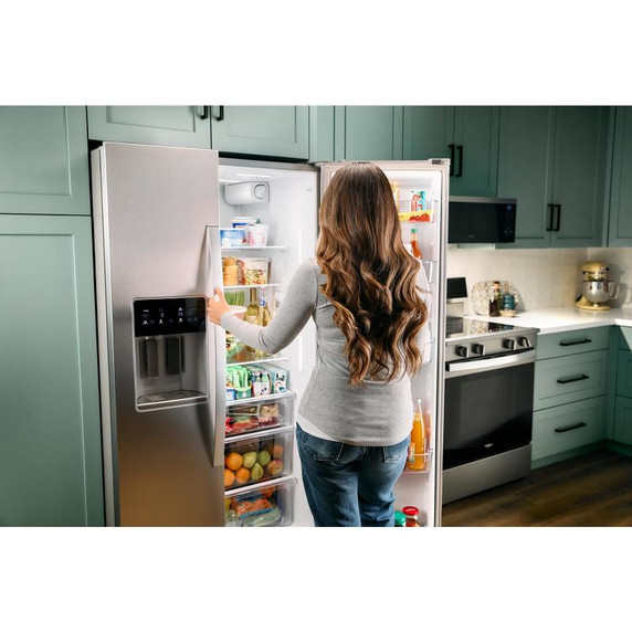 Whirlpool® 36-inch Counter Depth Side-by-Side Refrigerator with Prep &amp; Store Bins WRSC6536RZ
