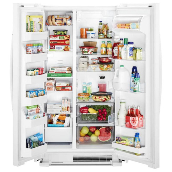 OPEN BOX of Whirlpool® 36-inch Wide Side-by-Side Refrigerator - 25 cu. ft. WRS315SNHW_HRC4718420