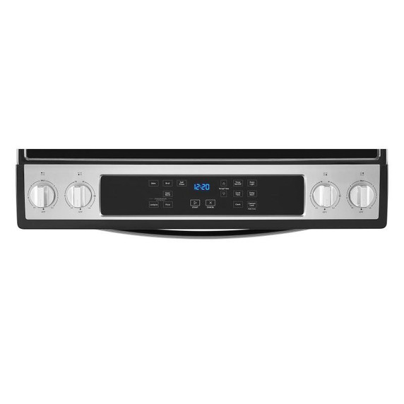 OPEN BOX of 4.8 Cu. Ft. Whirlpool® Electric Range with Frozen Bake™ Technology YWEE515S0LS_RD3817200
