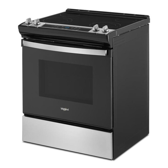 OPEN BOX of 4.8 Cu. Ft. Whirlpool® Electric Range with Frozen Bake™ Technology YWEE515S0LS_RD3817200